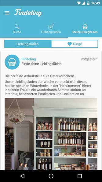 Findeling-App Screenshot